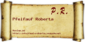 Pfeifauf Roberta névjegykártya